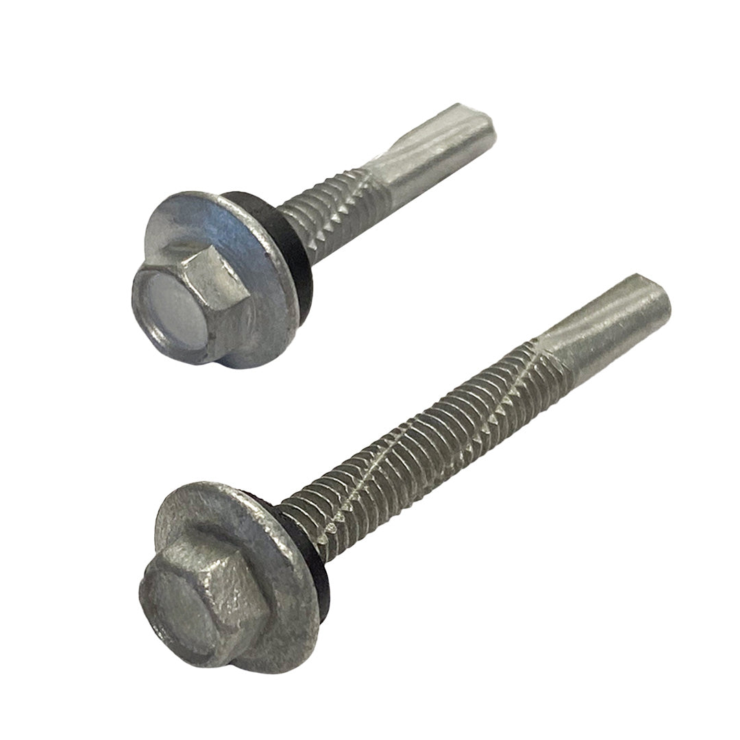 12g-24 x 50mm Series 500 Tek Screw Hex No 5 Extended Point with NEO Seal Galvanised