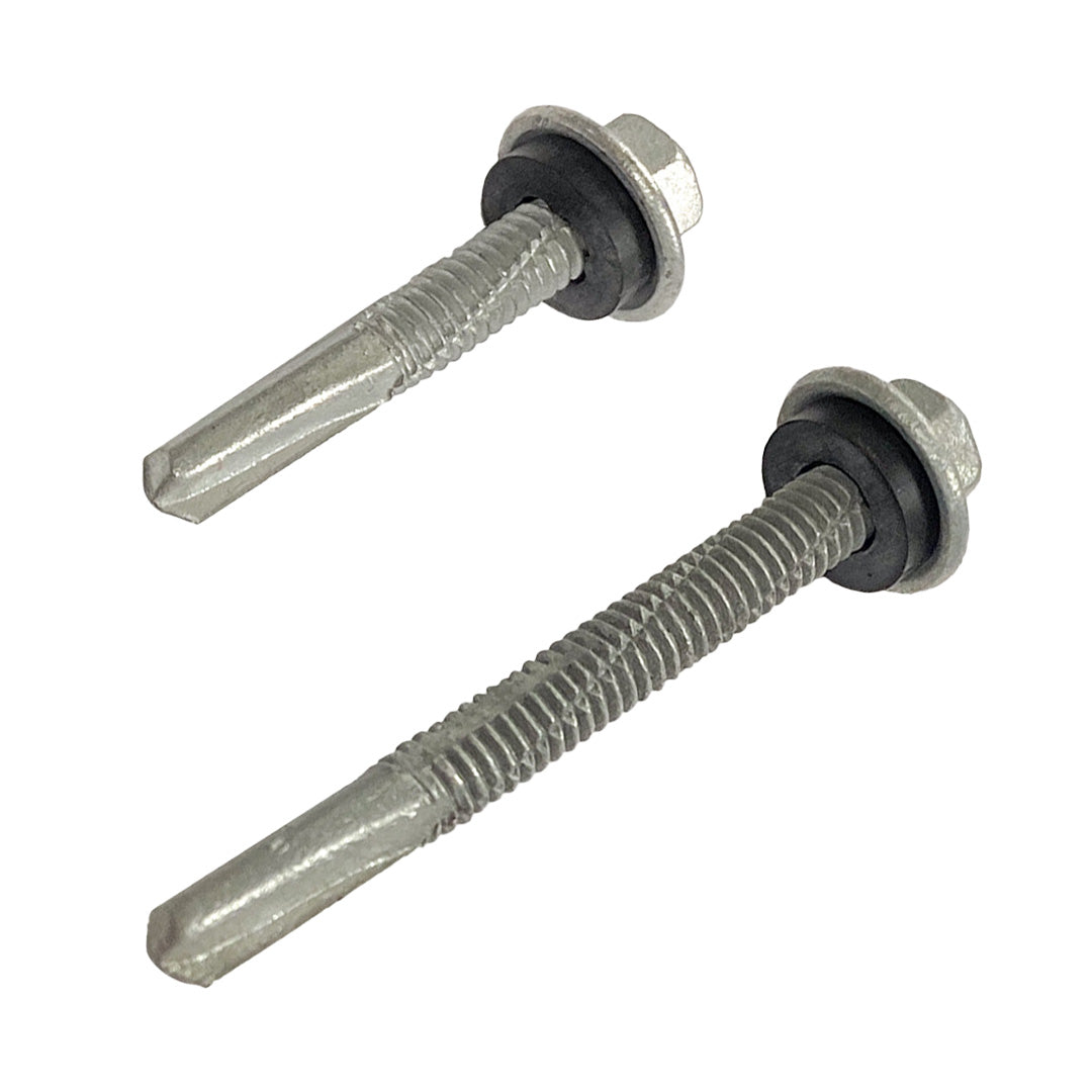 12g-24 x 65mm Series 500 Tek Screw Hex No 5 Extended Point with NEO Seal Galvanised