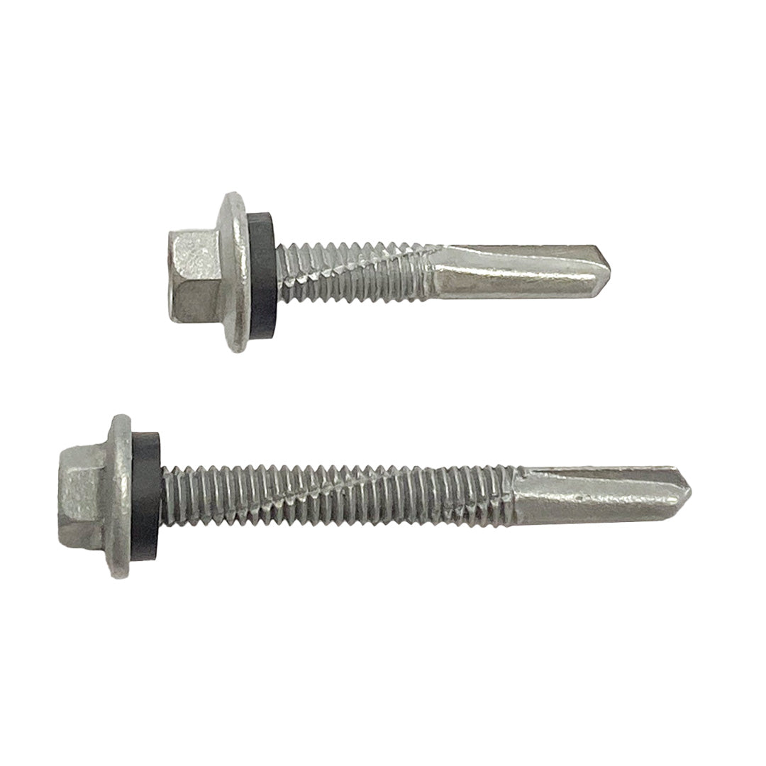 12g-24 x 50mm Series 500 Tek Screw Hex No 5 Extended Point with NEO Seal Galvanised