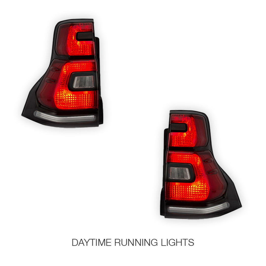 Toyota LandCruiser Prado 150 Series (2010 - 2017) Sequential Smoked Tail Lights LH + RH