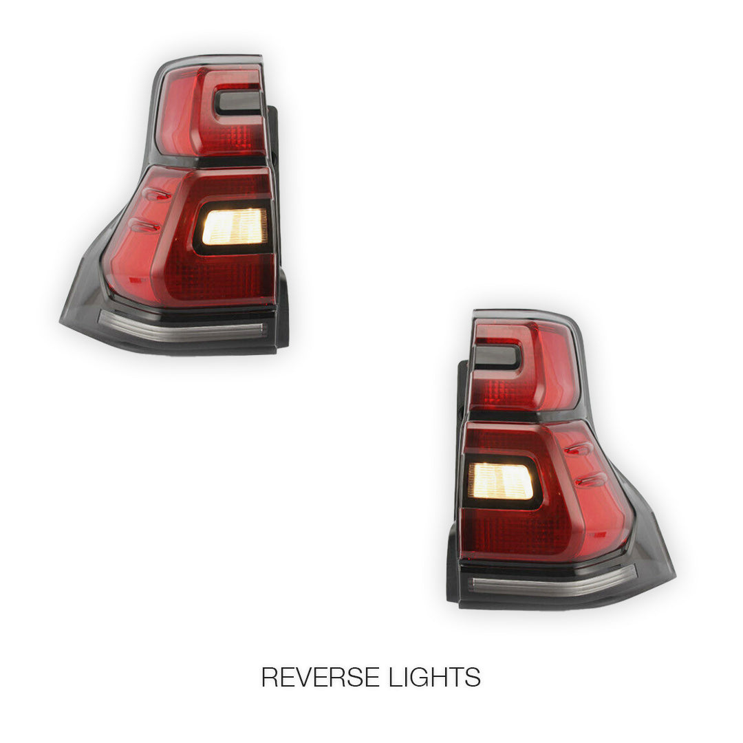 Toyota LandCruiser Prado 150 Series (2010 - 2017) Sequential Smoked Tail Lights LH + RH