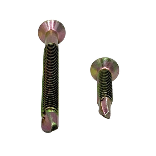 10g-24 x 25mm Countersunk Self Drilling Screw Tek Phillips Zinc Yellow