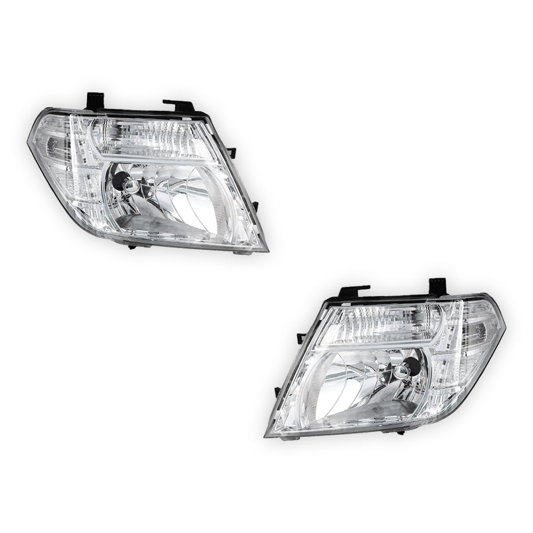 Nissan Navara D40 (2005 - 2015) Clear / Amber Headlights LH + RH