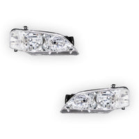 Ford Falcon BA BF (2002 - 2006) Chrome / Black Headlights LH + RH