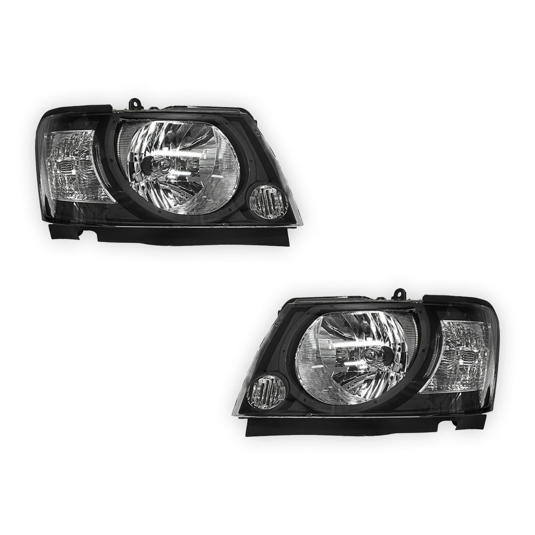 Nissan Patrol / Safari GU Y61 Wagon & Ute (2004 - 2015) Black Headlights LH + RH