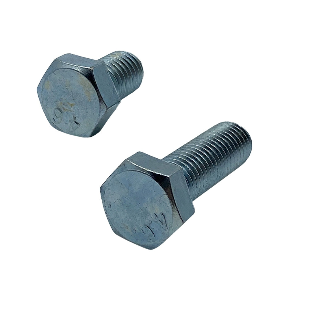 M20 x 55mm 2.50p Metric Coarse Hex Set Screw Mild Steel Class 4.6 Zinc Plated