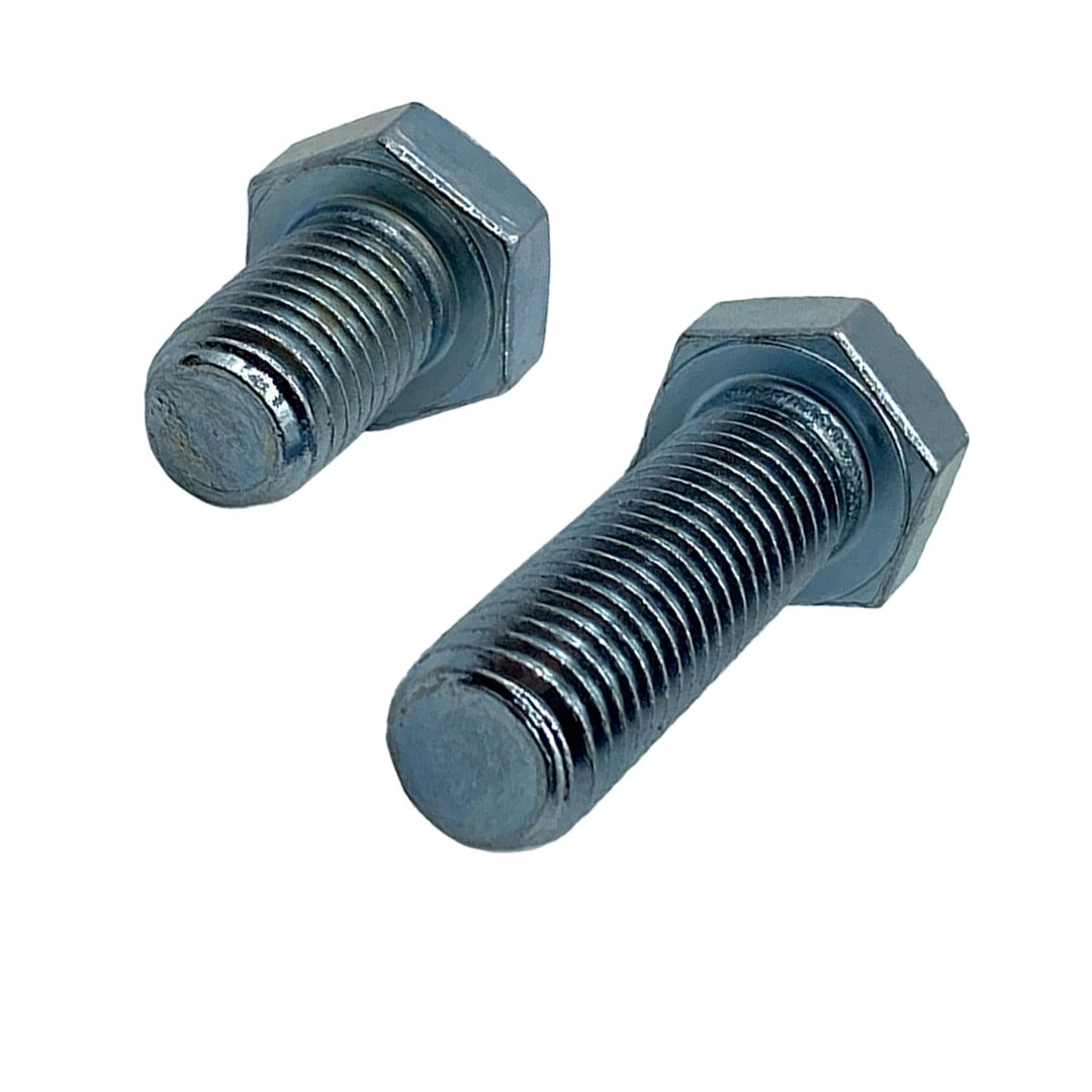 M20 x 75mm 2.50p Metric Coarse Hex Set Screw Mild Steel Class 4.6 Zinc Plated