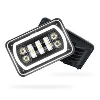 Universal 4 Pcs. 4x6" RGB LED Headlights LH + RH