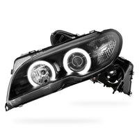 BMW 3 Series E46 (2003 - 2005) Halogen Model CCFL Angel-Eyes Projector Headlights LH + RH