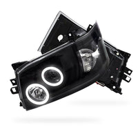 Toyota HiAce H200 (2005 - 2010) CCFL Angel-Eyes LED DRL Projector Headlights LH + RH