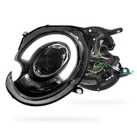 Mini Cooper R55 / R56 / R57 / R58 / R59 (2007 - 2013) Halogen Model F56 Style 3D LED Bar DRL Dual Beam Projector Headlights LH + RH