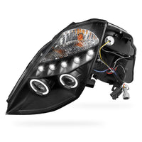 Nissan 350Z Z33 Series 1 (2003 - 2005) Black Angel Eyes Projector Headlights LH + RH