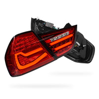 BMW 3 Series E90 Pre LCI (2009 - 2011) Clear Red Sequential Full LED Tail Lights LH + RH