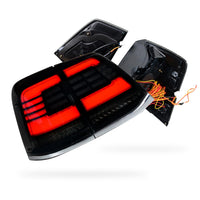 Toyota LandCruiser 200 Series (2007 - 2015) Black Sequential Full LED Tail Lights LH + RH