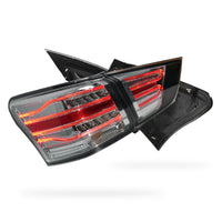 Isuzu MU-X (2013 - 2016) Smoked Black 3D LED Stripe Bar Tail Lights LH + RH