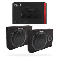 10" & 8" Car Amplifier Active Subwoofer Under Seat Bass Speakers