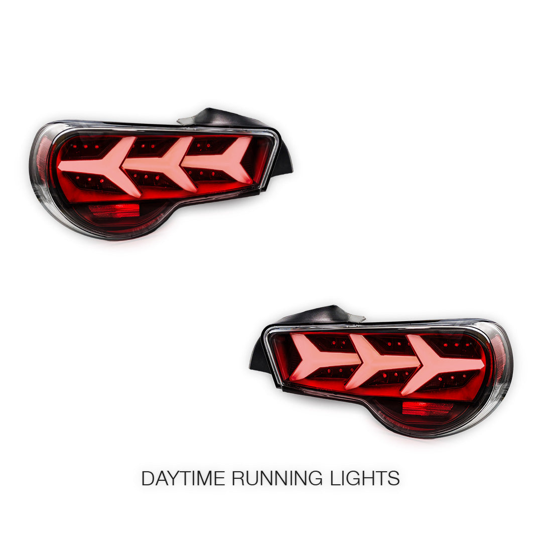 Subaru BRZ (2013 - 2020) Lambo Style Sequential Smoked Tail Lights LH + RH