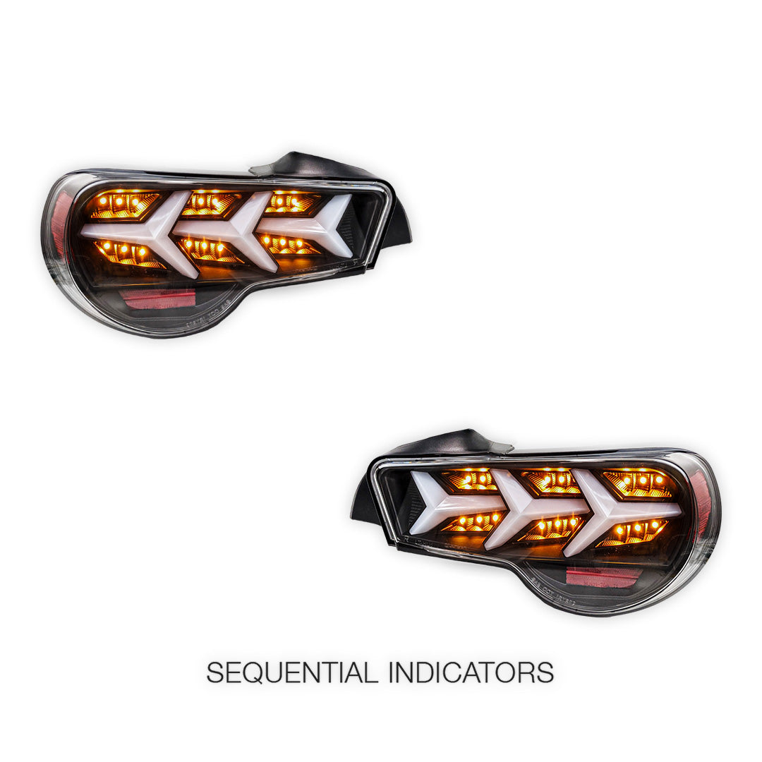 Toyota 86 GT86 (2012 - 2020) Lambo Style Sequential Smoked Tail Lights LH + RH