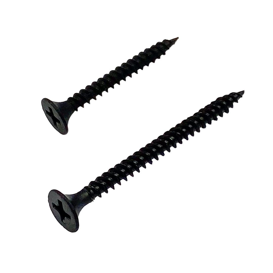 6g x 25mm Drywall Screw Phillips Bugle Head Self Tapping Black