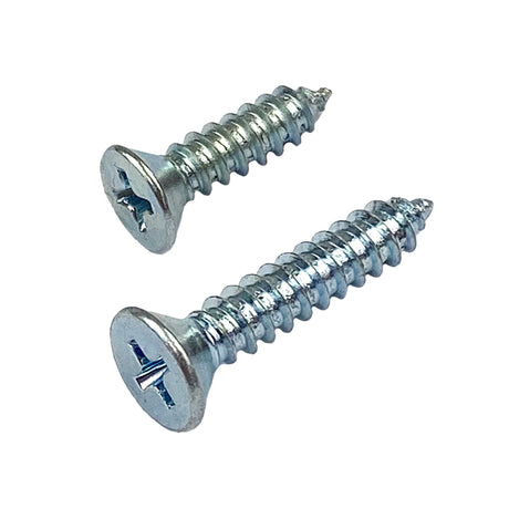 10g x 25mm Countersunk Self Tapping Screw Phillips Zinc Plated