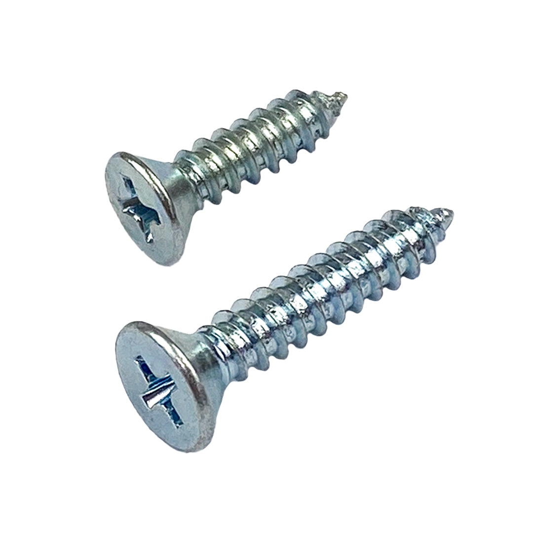 8g x 25mm Countersunk Self Tapping Screw Phillips Zinc Plated