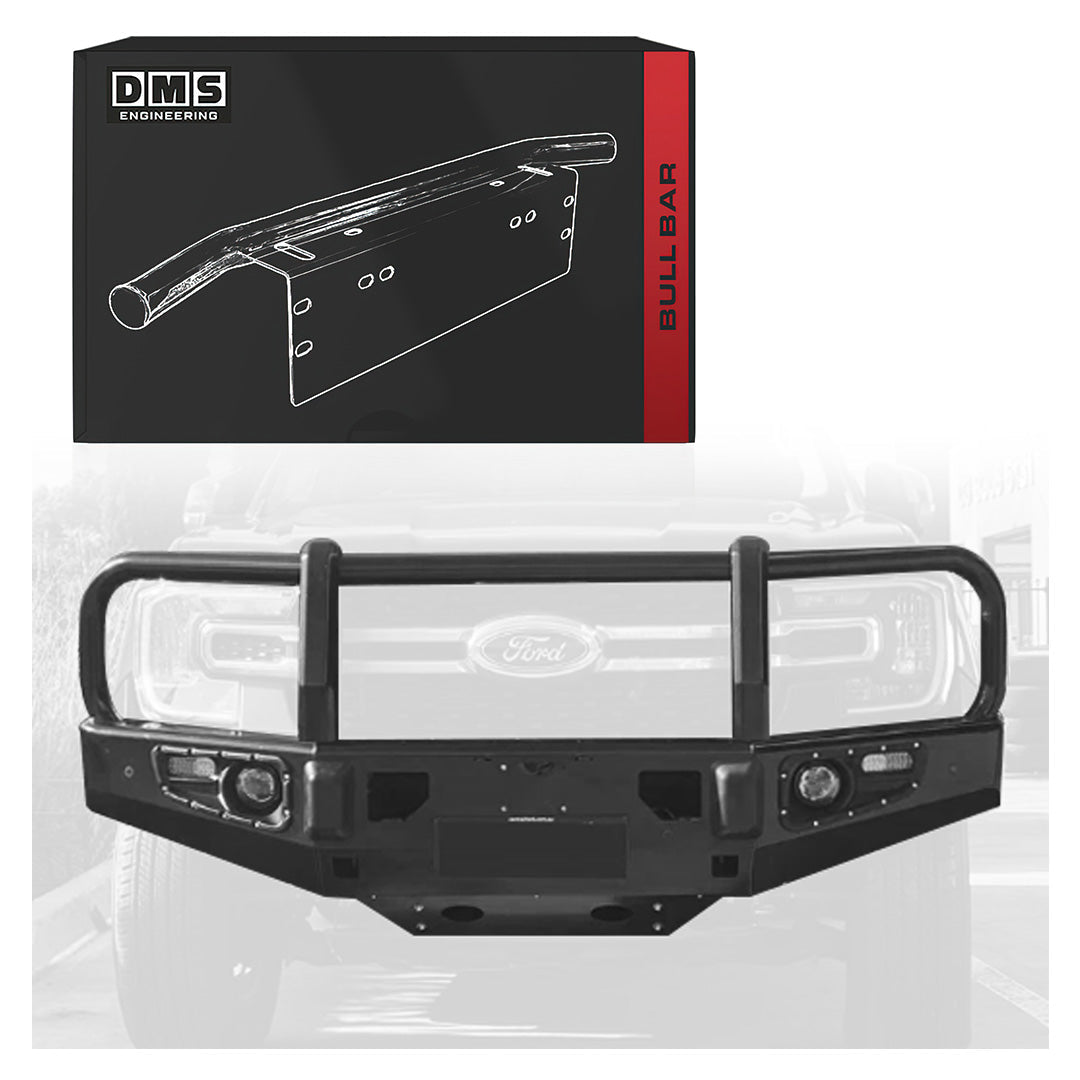 Ford Ranger T9 (2022 - 2025) Steel Bull Bar + LED Lights – DMS Fasteners