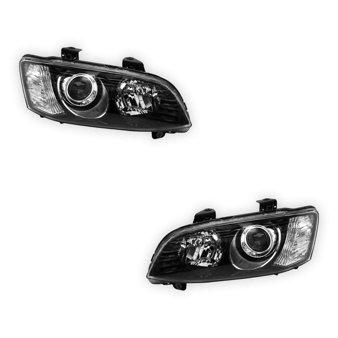 Holden Commodore VE Series 2 (2010 - 2013) BLACK Series Projector Headlights LH + RH