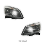 Isuzu D-MAX (2012 - 2016) Black Eagle U-Shape Halo Angel Eyes Headlights LH + RH