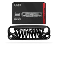 Jeep Wrangler JK (2007 - 2018) Vander Style Matte Black Front Grille