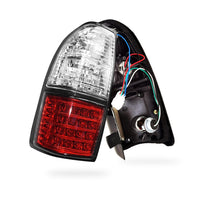 Toyota Prado 90 Series (1999 - 2002) Clear and Red LED OEM Style Tail Lights LH + RH