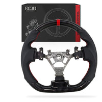 Nissan 350Z Z33 (2003 - 2008) Hydro Carbon Leather Red Stitching Centre Line Steering Wheel