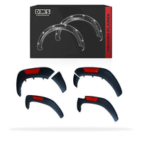 Toyota HiLux N80 (2015 - 2022) Matte Black with Red Trim Fender Flares