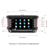 Volkswagen Golf MK5 MK6 (2004 - 2013) 7" Wireless Android 13 Head Unit for Apple CarPlay / Android Auto