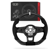 Volkswagen Golf MK7 (2014 - 2020) Carbon Alcantara White Stitching / White Line Steering Wheel