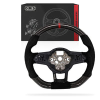 Volkswagen Jetta 1B (2015 - 2018) Carbon Fibre Alcantara Black Stitching + Red Center Line Steering Wheel