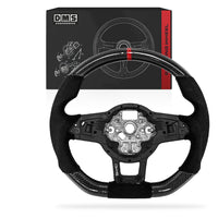 Volkswagen Tiguan AD (2017 - 2019) Carbon Fibre Alcantara Black Stitching + Red Center Line Steering Wheel