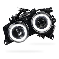 BMW 5 Series E34 (1987 - 1996) Crystal Clear CCFL Angel-Eye Projector Headlights LH + RH