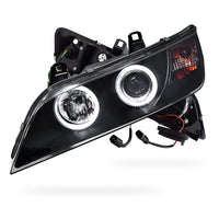BMW Z3 E36 (1996 - 2002) Black CCFL Angel-Eyes Projector Headlights LH + RH