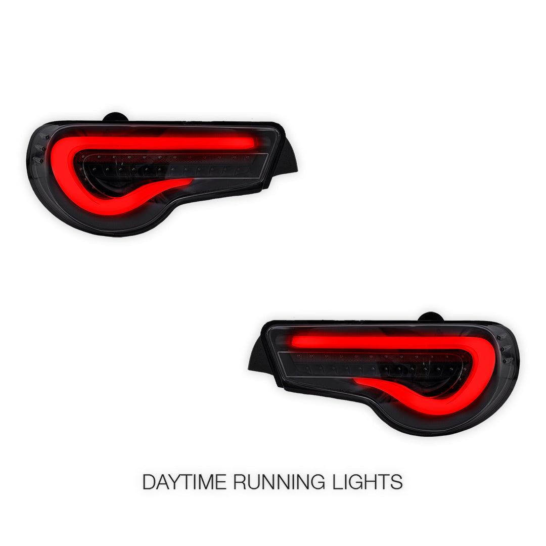 Subaru BRZ (2012 - 2021) Crimson Sequential Smoked Tail Lights LH + RH