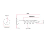 14g-10 x 150mm Bugle Batten Screw T17 (Type 17) Hex Drive Self Drilling Stainless Steel G304 A2