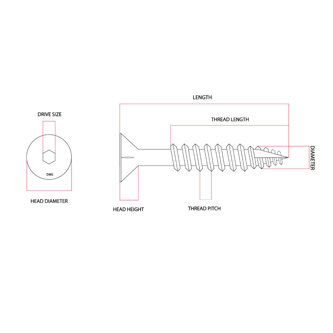 14g-10 x 65mm Bugle Batten Screw T17 (Type 17) Hex Drive Self Drilling Stainless Steel G304 A2