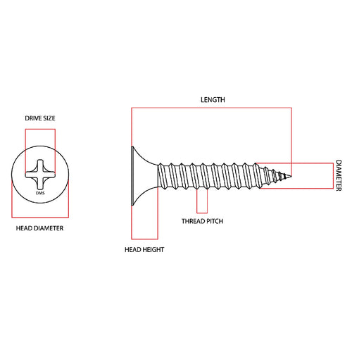 8g x 45mm Drywall Gyprock Screw Bugle Head Phillips Self Tapping Zinc Yellow (Fine Thread)