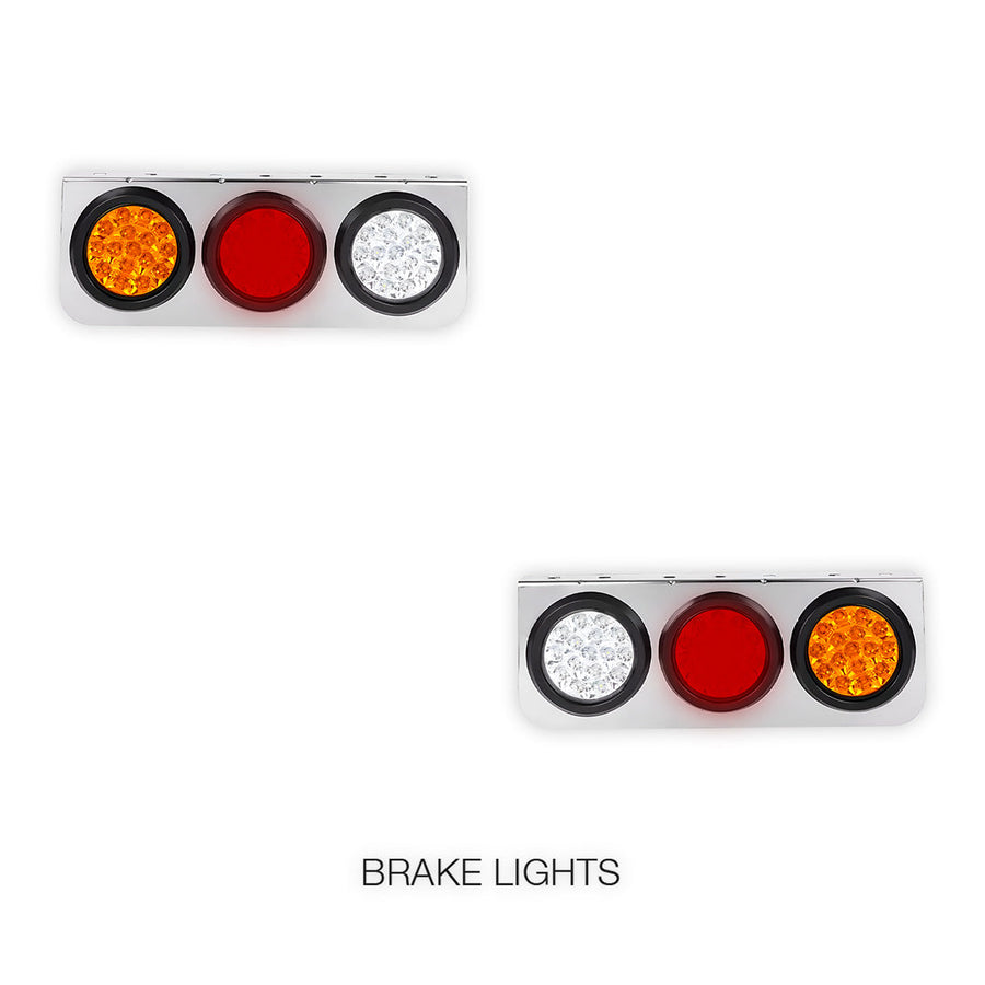 Universal 3-LED Combination Tail Lights for Utes / Trucks / Trailers L ...