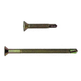 10g-24 x 50mm Countersunk Self Drilling Screw Tek Phillips Zinc Yellow