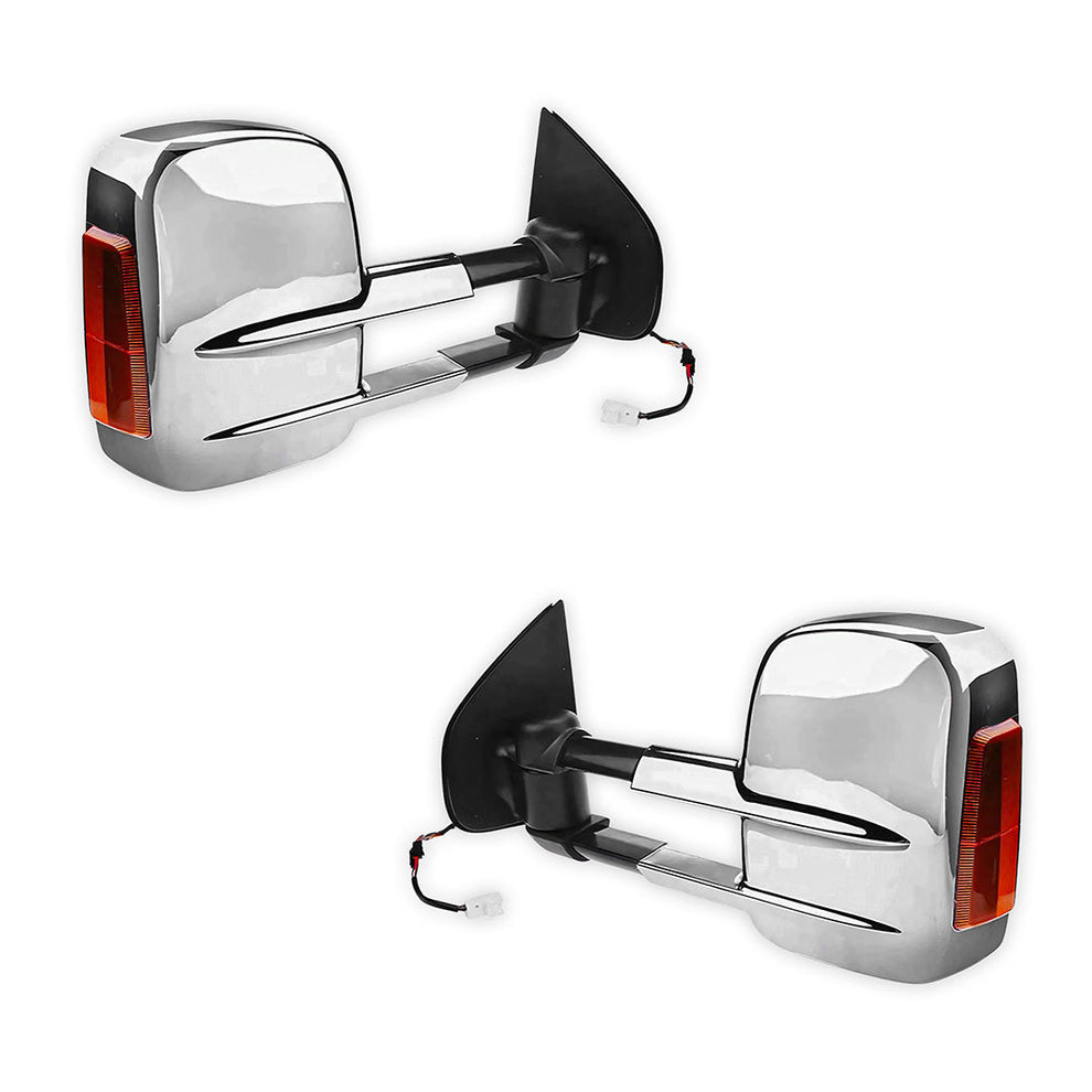 Isuzu D-MAX RA / RC (2003 - 2011) Chrome Extendable Towing Side Mirror ...