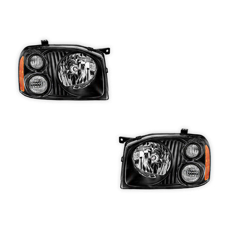 Nissan Navara D22 (2001 - 2015) Black Headlights LH + RH