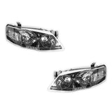 Ford Falcon BF Series 2 & 3 (2006 - 2011) Chrome / Black Headlights LH + RH