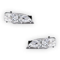 Ford Falcon / Fairmont BA BF (2002 - 2006) Chrome / Black OEM Style Headlights LH + RH