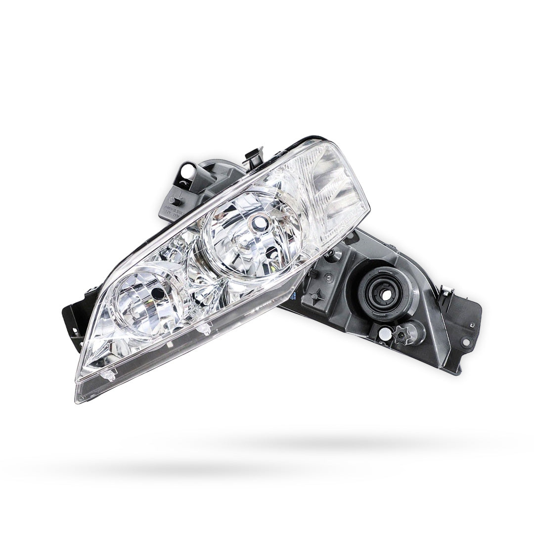 Ford Falcon BA BF (2002 - 2006) Chrome / Black Headlights LH + RH