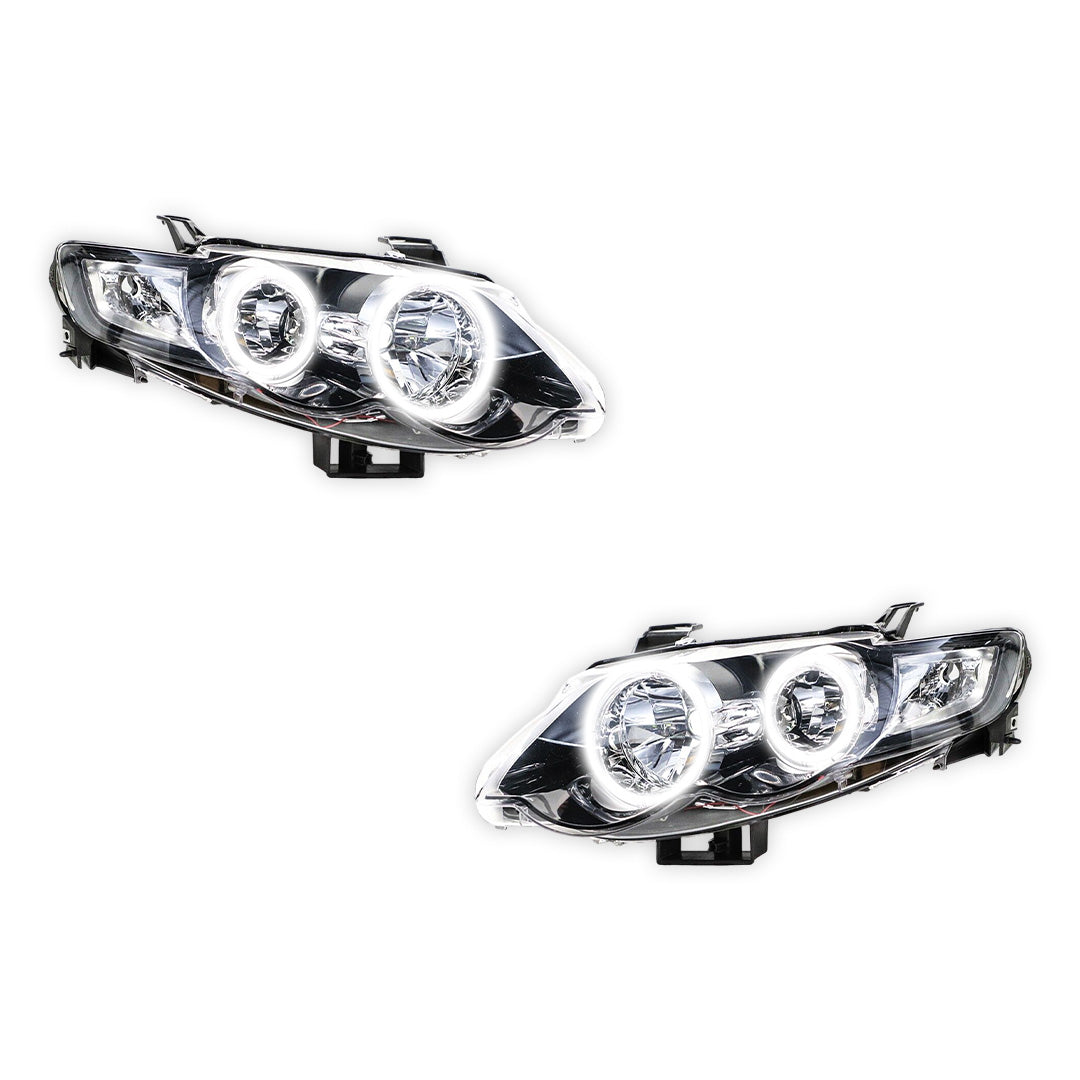 Ford Falcon FG Series 1 (2008 - 2011) Halo Angel Eyes Headlights LH + RH